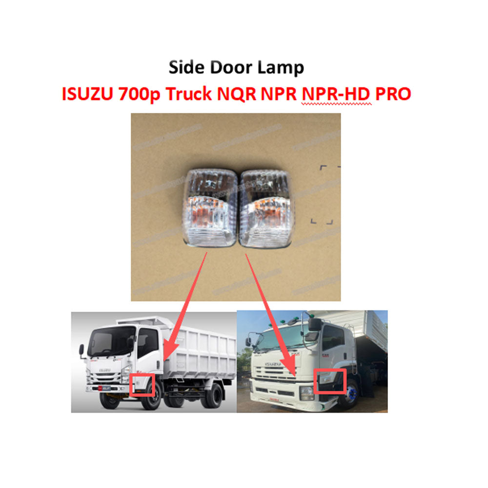 FDONG 1 Set 2 Pcs Corner Lamp Signal Lamp Auto Side Marker Light Door Lamp Car Lights for ISUZU 700p Truck NQR NPR NPR-HD PRO 8974101804,8974101813